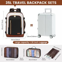 Large 15.6 17.3 Inch Business Work Laptop Bag Personal Item Weekender Overnight 40L Luggage Carry On Travel Backpack for Women