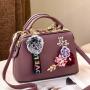 New Fashion Simulation Flower Box Stylish One Shoulder Diagonal Bag Pure Color PU Leather Handbag With Zipper