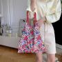 ZR891 Shopping Bag Cloth Cotton Printing Fashion Woman Tote Bag Drawstring Environmentally Friendly Shopping Underarm Bag