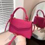 Simple pu leather 2024 temperament retro small square bag shoulder bag for women fashion female crossbody bags handbag