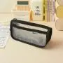 Gelory Custom School Student Simple Mesh Exam Stationery Bag Double Sided Transparent Pencil Bag