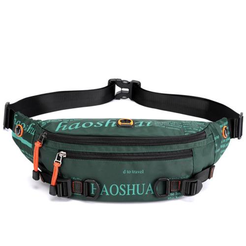 ZR612Men Waist Chest Bag New Fashion Shoulder Bag Sports Travel Crossbody Bag Waterproof Leisure Solid Color Nylon Cloth Outdoor