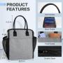 Gelory Large Insulated Lunch Bags Travel Picnic Work School Leakproof Thermal Cooler Tote Lunch Bag for Women Men