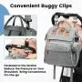 LOVEVOOK Carryon Quilted Water Resistant Baby Diaper bag with Changing Station Pad Multifunction Mommy Diaper Bags with USB Port