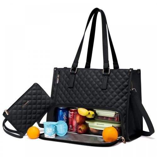 LOVEVOOK wholesale multi-functional handbag fashion quilted shoulder bag large capacity cooler bags with 15.6in laptop hand bags