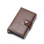 ZF327 RFID Anti-theft Brush Carbon Fiber Men Wallet Card Case Short Multifunctional Money Clip Daily Convenient