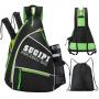 Adjustable Pickleball Sling Bag for Pickleball Paddle with Fence Hook Water Bottle Holder Pickleball Bag Backpack for Men Women
