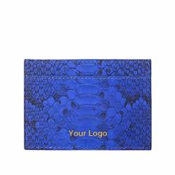 Custom Made Real Genuine Snake Skin Leather Unisex Women Man Business Card Credit Card Holder RFID Blocking