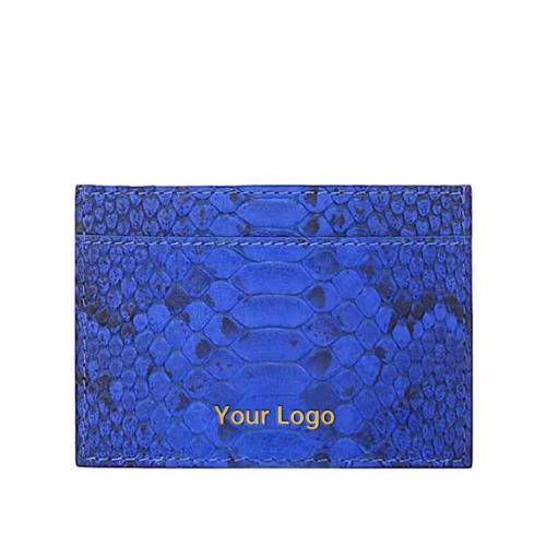 Custom Made Real Genuine Snake Skin Leather Unisex Women Man Business Card Credit Card Holder RFID Blocking