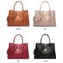 OEM ODM Bolsas Women Handbags Solid Color  Vegan Leather 4 PCS Set Mini Purses Custom Ladies Shoulder Handbags