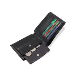 Custom size men leather wallet rfid blocking mens leather card wallet with coin purse