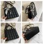 AL006 New Hot Sell Fashion Women Handbags Luxury Wholesale Square Designer Women's Shoulder Bag PU Leather Ladies Bags