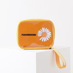 Creative Portable Toiletry Bag Travel Large Capacity Cosmetic Storage Bag PVC Transparent Waterproof Daisy Cosmetic Bag