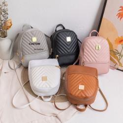 Gelory Fashion Small Daypacks Purse Girls Custom Luxury Design Cute Mini PU Leather Women Backpack