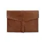 Custom Logo Office & School Accessories Real Leather Slim Portfolio/Tablet Case/Notebook Holder/A4 Document Envelope Bag