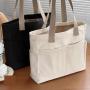 New Design Custom Multifunctional Premium Fashion Reusable Travel Shopping Canvas Casual Clutch Shoulder Women'S Tote Bag