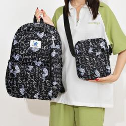 Gelory Factory Direct Sale Large Capacity 3 In 1 Backpack Custom Oxford High School Bag Teenager Schoolbag Set For Girl