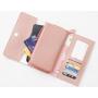 HR548 Women's Wallet With Long Zipper Magnetic Button PU Leather Girls' Heart Bow Handheld Money Clip Wallet Ladies Gift Purse