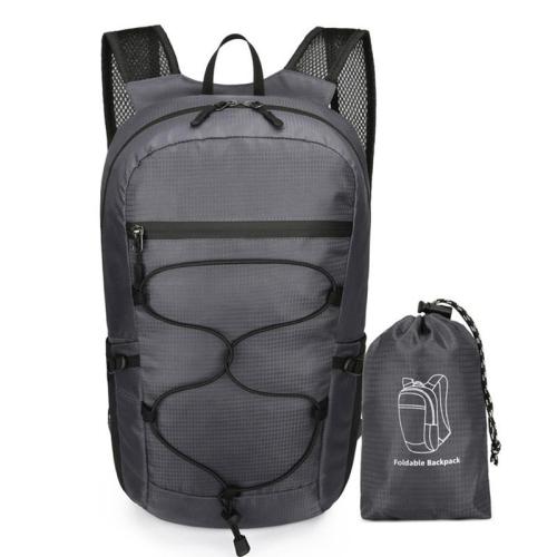 ZWY069 Wholesale Outdoor Folding Unisex Sport Shoulder Bag New Solid Color Nylon Waterproof Backpack Daily Camping Organizer Bag