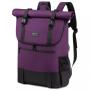 LOVEVOOK Laptop Rucksack Backpack Retro Oxford Laptop Backpack  Waterproof 17 Inch Roll Top Backpack Unisex