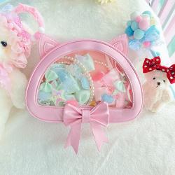 custom new designer crossbody ita bag with pins insert custom lovely bow shape ita bag
