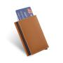 Wholesale Stainless Steel Card Holder Pu Leather Pop Up Card Holder Aluminum Card Holder