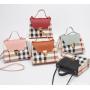 2023 New Fashion Simple Trend Single Shoulder Bag Wholesale Diagonal Cross Bag Pu Leather Contrasting Color Handbag