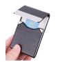 OEW099 Custom Logo Business Card Case Metal Credit Card Gift Box For Men Pu Leather Name Card Holder with Magnetic Shut