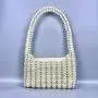 custom 2024  woven  acrylic resin beads beaded shoulder bags white Pearl Vintage Design Ladies Bead Underarm Women Hand Bags