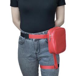 ZR764 Hot Selling Waist Leg Bag Unisex Ride Shoulder Sports Travel Waterproof Crossbody Bag Solid Color PU Outdoors Chest Bag
