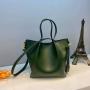 Fashion Casual Shoulder Genuine Leather Crossbody Bag Houndstooth Cosmetic Bag Vintage Women Bucket Hand Bags
