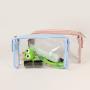 Portable Transparent Beach Zipper Reusable Recycled Small Hand Clear Makeup Box Packaging Cosmetic Gift PVC Toiletry  Bag