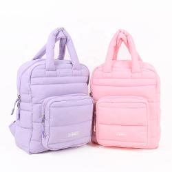 CHANGRONG Custom fashion Quilted Nylon Lightweight Puffer backpack bag for Women
