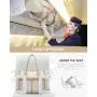 LOVEVOOK large capacity quilted luxury Carry on Overnight Bag with Toiletry Bag for women weekender travel luggage duffel bags