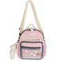 Trendy cute kids girls fashion clear pvc window display school bags ita backpack ita crossbody bags
