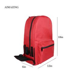 Odorless Red Backpack with Carbon Lined Odor Proof Book Bag Large Smell Proof Backpack Built in Combo Lock