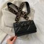 2024 new fashion shoulder strap small square pocket simple broadband bag ladies casual bag