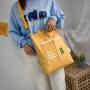 Large Capacity Women's Crossbody Canvas Shopping Bag Custom Logo Plain Organic Cotton Shoulder Tote Bag for Student