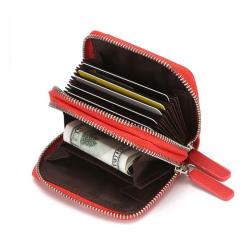 KHF300 2023 RFID Creative Women's Wallet Money Clip Double Zipper Multifunction Organ Card Case Card Holder Coin Purse
