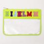 Keymay No MOQ Custom Personalized Letter Snack Makeup Bag Multicolor Travel Stadium Clear Pouch Transparent Pvc Cosmetic Bag