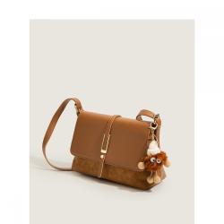 2024 sling bag women shoulder bags luxury fashion vegan leather crossbody bag with chain and embroider pattern