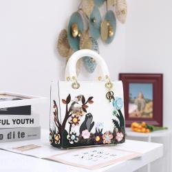 high handmade ladies bag designer female bag good quality factory direct sales flowers handbag for women luxury trends bag 25 cm