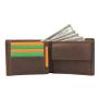 Hot sale quality trifold men purse, eco-friendly vintage leather big wallet bag with rfid protection