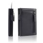 Minimalist Slim Leather Wallet Wholesale Business Credit Metal Card Holder Smart Pop Up Wallet for Men