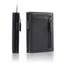 Minimalist Slim Leather Wallet Wholesale Business Credit Metal Card Holder Smart Pop Up Wallet for Men