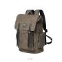 College Retro Flip Backpack Leather British Style Large Capacity High School Backpack