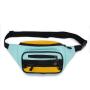 Wholesale Mobile Phone Chest Pack Multifunctional Outdoor Sports Color Contrast Waist Bag Crossbody Shoulder Bag