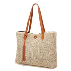 New South Korean Women'S Bag Fashion Beach Straw Bag Simple Shoulder Bag