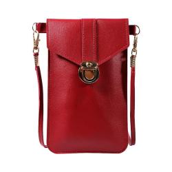 Phone bag for women Fashion Lady's Simple Shoulder Messenger Bag Single Handle New Lock Mobile Phone Case Touch Screen wholesale