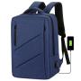 Custom Logo Large Capacity USB Laptop Backpack Expandable Oxford Business Travel Bag with Waterproof Unisex